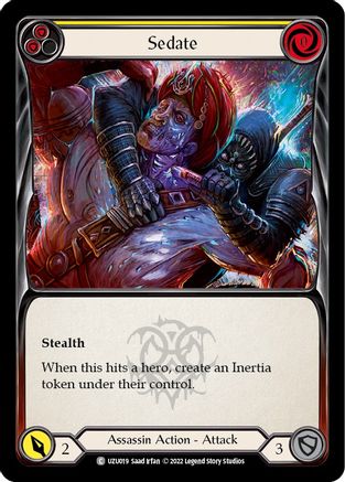 Sedate (Yellow) (UZU019) - Blitz Deck: Outsiders - Uzuri