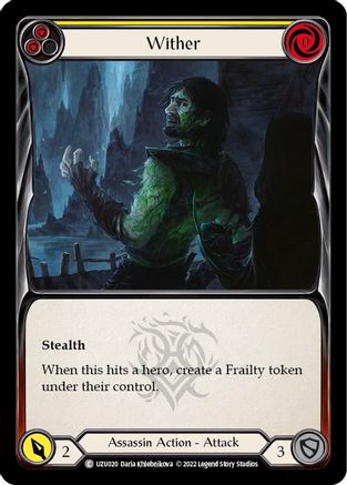 Wither (Yellow) (UZU020) - Blitz Deck: Outsiders - Uzuri