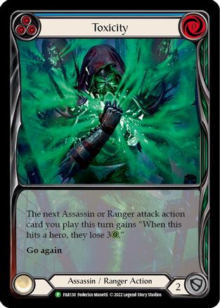 Toxicity (Blue) - FAB130 (FAB130) - Flesh and Blood: Promo Cards Rainbow Foil