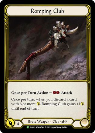 Romping Club (Golden) - FAB095 (FAB095) - Flesh and Blood: Promo Cards Cold Foil