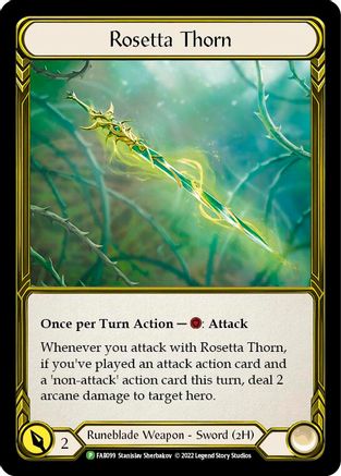 Rosetta Thorn (Golden) - FAB099 (FAB099) - Flesh and Blood: Promo Cards Cold Foil
