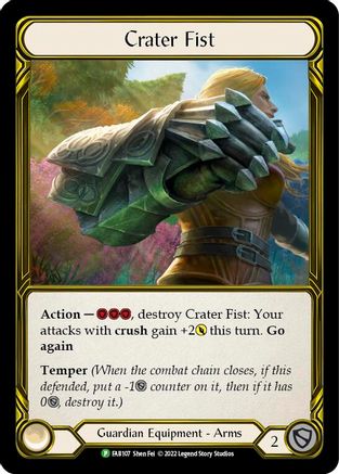 Crater Fist (Golden) - FAB107 (FAB107) - Flesh and Blood: Promo Cards Cold Foil