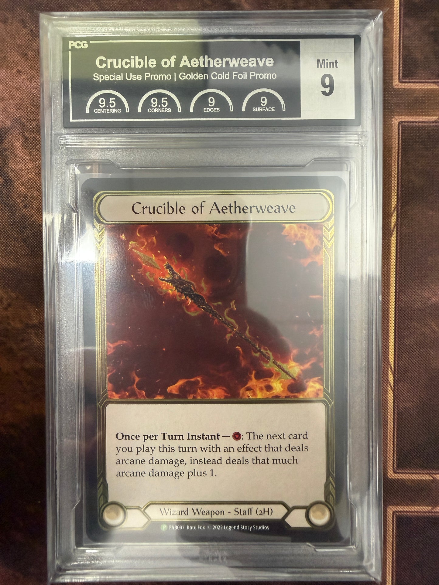 Crucible of Aetherweave Gold Foil Mint 9 PCG Graded FAB097