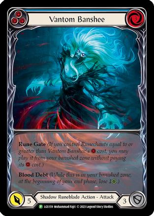 Vantom Banshee (Blue) (Extended Art) - LGS159 (LGS159) - Flesh and Blood: Promo Cards Rainbow Foil