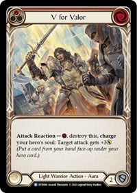 V for Valor (Red) Rainbow Foil