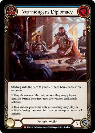Warmonger's Diplomacy (DTD230) - Dusk till Dawn Rainbow Foil