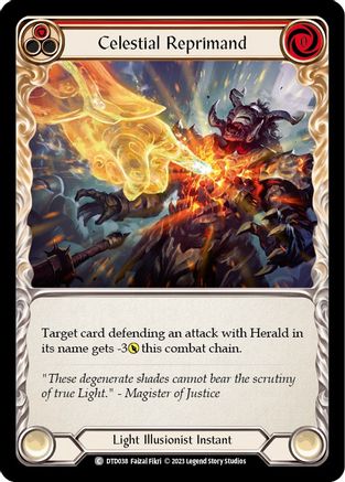 Celestial Reprimand (Red) (DTD038) - Dusk till Dawn Rainbow Foil