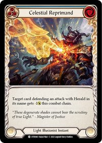 Celestial Reprimand (Blue) Rainbow Foil