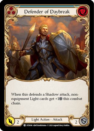 Defender of Daybreak (Blue) (DTD096) - Dusk till Dawn Rainbow Foil