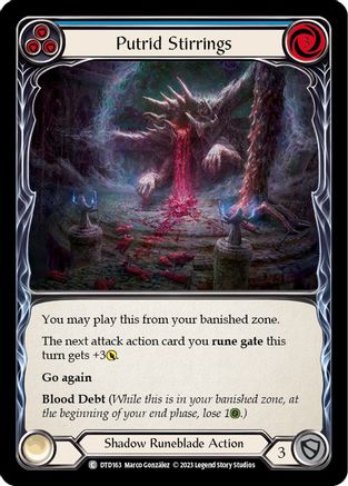 Putrid Stirrings (Blue) (DTD163) - Dusk till Dawn Rainbow Foil