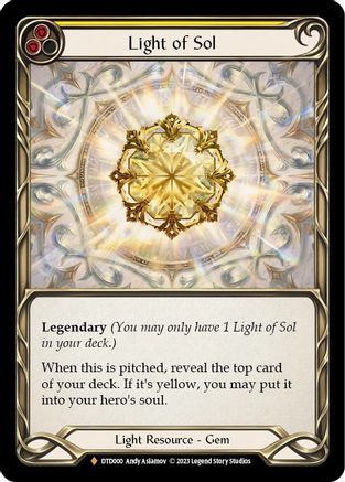 Light of Sol (DTD000) - Dusk till Dawn Cold Foil
