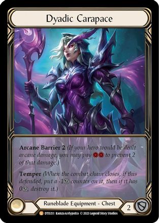 Dyadic Carapace (Extended Art) (DTD211) - Dusk till Dawn Cold Foil