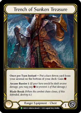 Trench of Sunken Treasure (Golden) - FAB125 (FAB125) - Flesh and Blood: Promo Cards Cold Foil