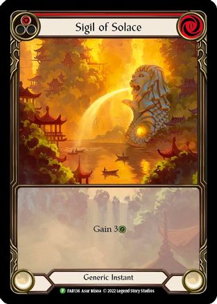 Sigil of Solace - FAB136 (FAB136) - Flesh and Blood: Promo Cards Rainbow Foil