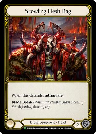 Scowling Flesh Bag (Golden) - FAB140 (FAB140) - Flesh and Blood: Promo Cards Cold Foil
