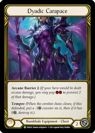 Dyadic Carapace (Golden) - FAB142 (FAB142) - Flesh and Blood: Promo Cards Cold Foil