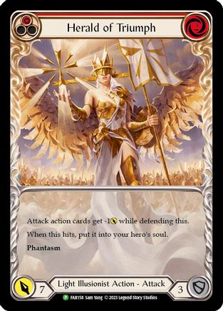 Herald of Triumph (Red) - FAB158 (FAB158) - Flesh and Blood: Promo Cards Rainbow Foil