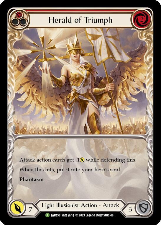 Herald of Triumph (Red) Rainbow Foil Promo