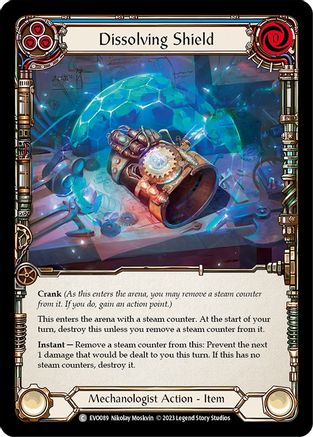 Dissolving Shield (Blue) (EVO089) - Bright Lights Rainbow Foil