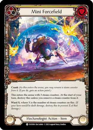 Mini Forcefield (Yellow) (EVO094) - Bright Lights Rainbow Foil