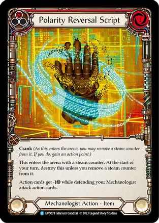 Polarity Reversal Script (EVO078) - Bright Lights Rainbow Foil