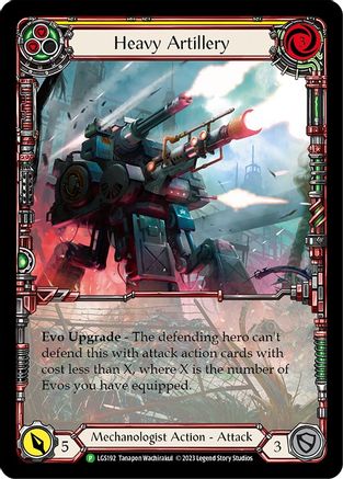 Heavy Artillery (Yellow) - LGS192 (LGS192) - Flesh and Blood: Promo Cards Rainbow Foil