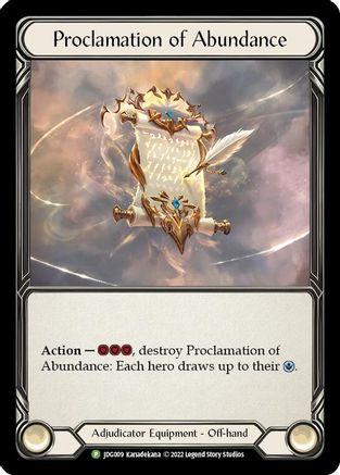 Proclamation of Abundance - JDG009 (JDG009) - Flesh and Blood: Promo Cards Cold Foil