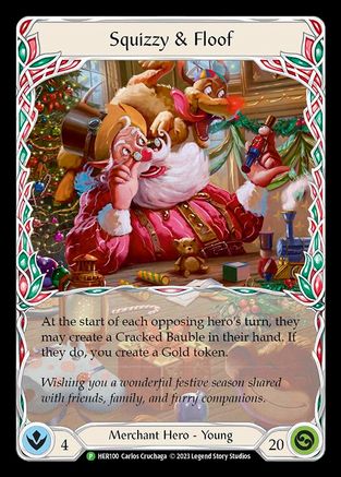 Squizzy & Floof -  HER100 (HER100) - Flesh and Blood: Promo Cards Cold Foil
