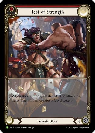 Test of Strength - FAB199 (FAB199) - Flesh and Blood: Promo Cards Rainbow Foil