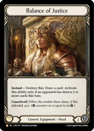 Balance of Justice (HVY195) - Heavy Hitters Rainbow Foil