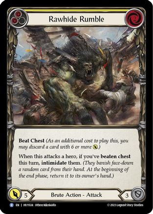 Rawhide Rumble (Yellow) (HVY024) - Heavy Hitters Rainbow Foil