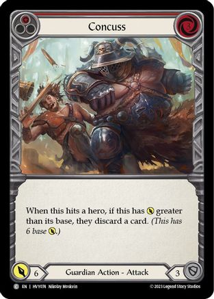 Concuss (Red) (HVY074) - Heavy Hitters Rainbow Foil