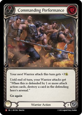 Commanding Performance (HVY104) - Heavy Hitters Rainbow Foil