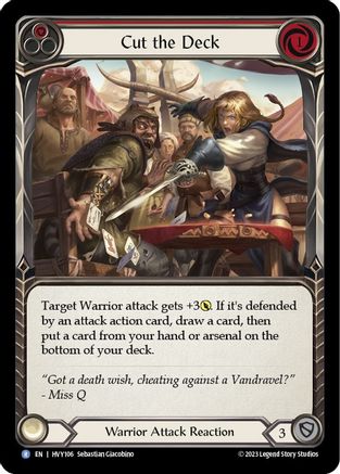 Cut the Deck (Red) (HVY106) - Heavy Hitters Rainbow Foil