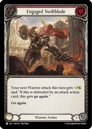 Engaged Swiftblade (Red) (HVY127) - Heavy Hitters Rainbow Foil