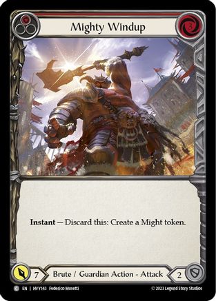 Mighty Windup (Red) (HVY143) - Heavy Hitters Rainbow Foil