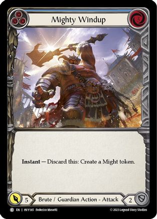 Mighty Windup (Blue) (HVY145) - Heavy Hitters Rainbow Foil
