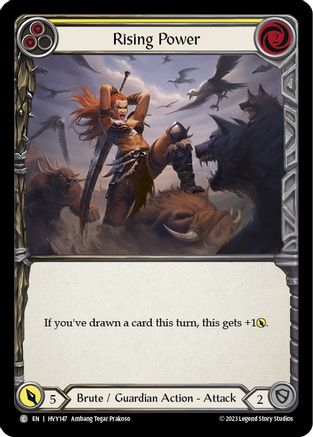 Rising Power (Yellow) (HVY147) - Heavy Hitters Rainbow Foil