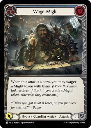 Wage Might (Blue) (HVY151) - Heavy Hitters Rainbow Foil