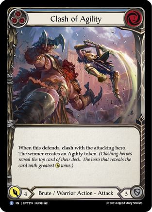 Clash of Agility (Blue) (HVY159) - Heavy Hitters Rainbow Foil