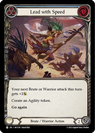 Lead with Speed (Blue) (HVY174) - Heavy Hitters Rainbow Foil