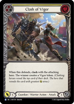 Clash of Vigor (Yellow) (HVY178) - Heavy Hitters Rainbow Foil