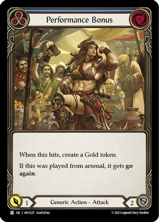 Performance Bonus (Blue) (HVY227) - Heavy Hitters Rainbow Foil