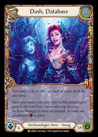 Dash, Database - HER091 (HER091) - Flesh and Blood: Promo Cards Cold Foil