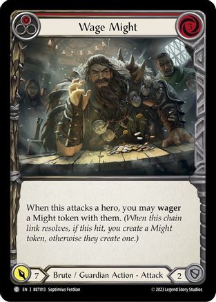 Wage Might (Red) (BET013) - Blitz Deck: Heavy Hitters - Betsy