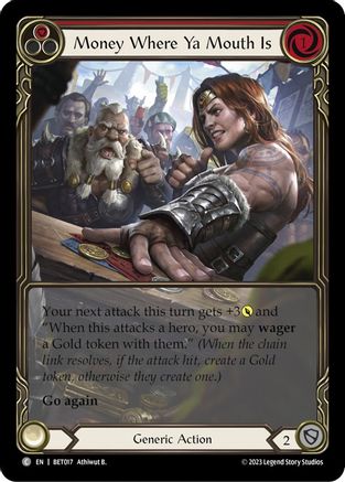 Money Where Ya Mouth Is (Red) (BET017) - Blitz Deck: Heavy Hitters - Betsy