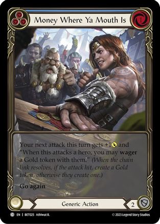 Money Where Ya Mouth Is (Blue) (BET025) - Blitz Deck: Heavy Hitters - Betsy