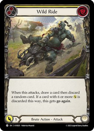 Wild Ride (Yellow) (KYO021) - Blitz Deck: Heavy Hitters - Kayo