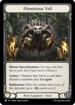 Monstrous Veil (RNR004) - Blitz Deck: Heavy Hitters - Rhinar