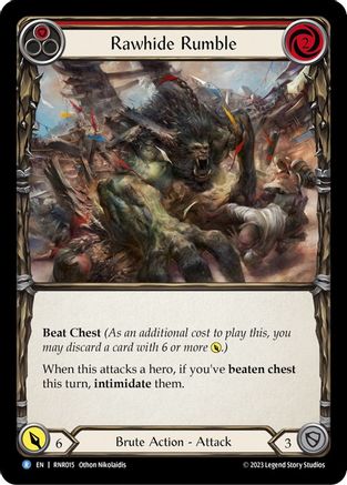 Rawhide Rumble (Red) (RNR015) - Blitz Deck: Heavy Hitters - Rhinar